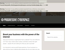 Tablet Screenshot of progressivecyberspace.com